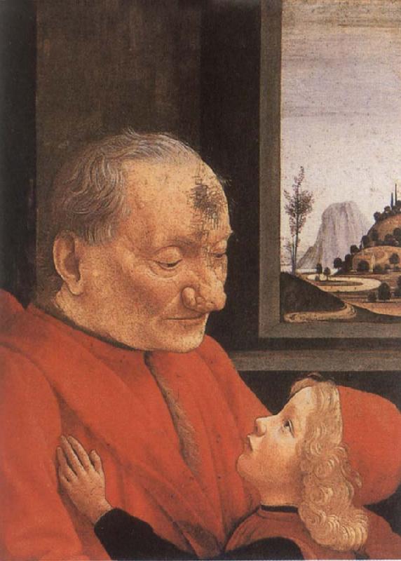Domenico Ghirlandaio An Old man with his grandson oil painting image